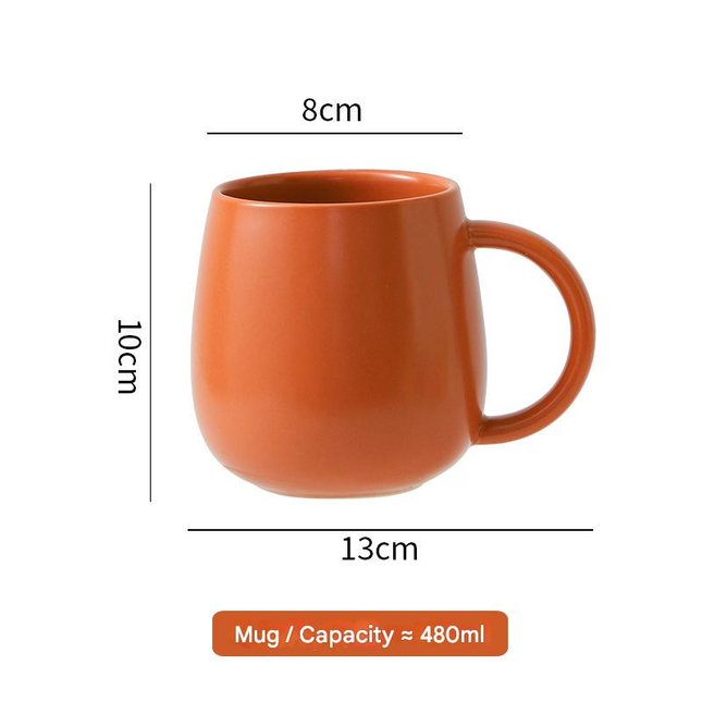 Orange Premium Macaron Ceramic Coffee Mug V888-ELOSUNG50303