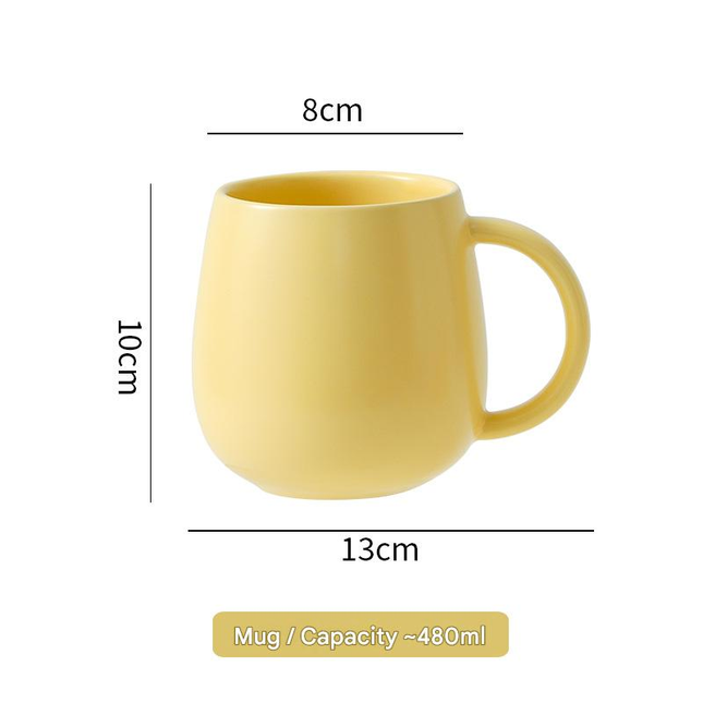 Yellow Premium Macaron Ceramic Coffee Mug V888-ELOSUNG50306