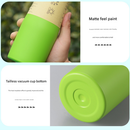 2-piece White and Black Premium 304 Stainless Steel Vacuum Insulated Water Bottle - 532ml Large Capacity Sports Flask with 12-24 Hour Thermal Retention, Leak-Proof Portable Travel Mug for Gym, Office, Car and Outdoor Activities
