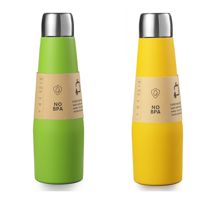 2-piece Green and Yellow Premium 304 Stainless Steel Vacuum Insulated Water V888-ELOSUNG50315