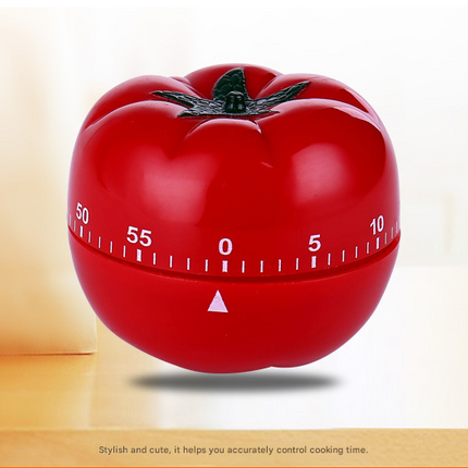 Small Size Tomato-shaped alarm Kitchen Timer - 60 Minute Mechanical Countdown Timer with Loud Alarm, Cute Vegetable Design, No Battery Required - Perfect for Cooking, Baking & Time Management