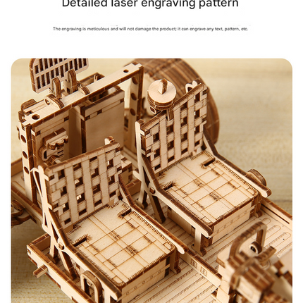 3D Wooden Puzzle Lunar Rover Model Kit - DIY Space Exploration Vehicle