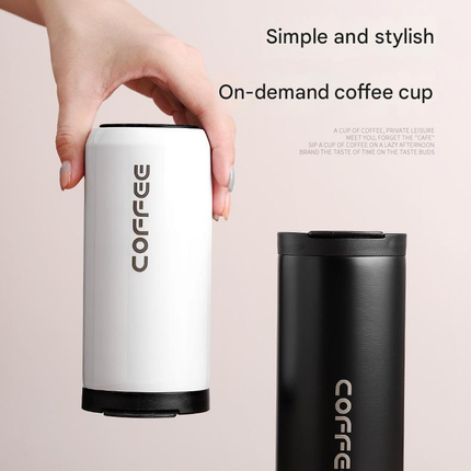 Gradient Blue Stainless Steel Coffee Mug 500ml Vacuum Insulated Travel Cup 8 Hours Heat Retention Leak-Proof Lid 304 Food-Grade Steel Portable Office Car Tumbler Reusable Gift Cup