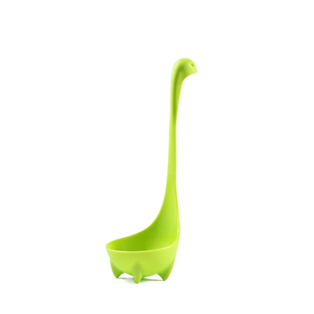 Green Nessie Ladle Loch Ness Monster Soup Spoon Cute Dinosaur Shaped Standing Ladle Food-Grade
