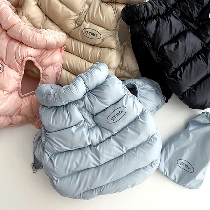 Blue S size Dog Winter Coat Quilted Puffer Jacket - Warm Cotton Padded Vest for Small Dogs, High Collar Pet Clothes for Chihuahua Yorkie Poodle Bichon Schnauzer, Lightweight Cold Weather Dog Apparel with Elastic Cuffs