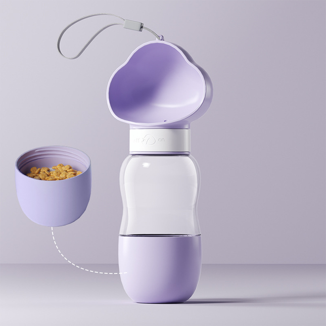 Purple Portable Dog Water Bottle with Food V888-ELOSUNG50417