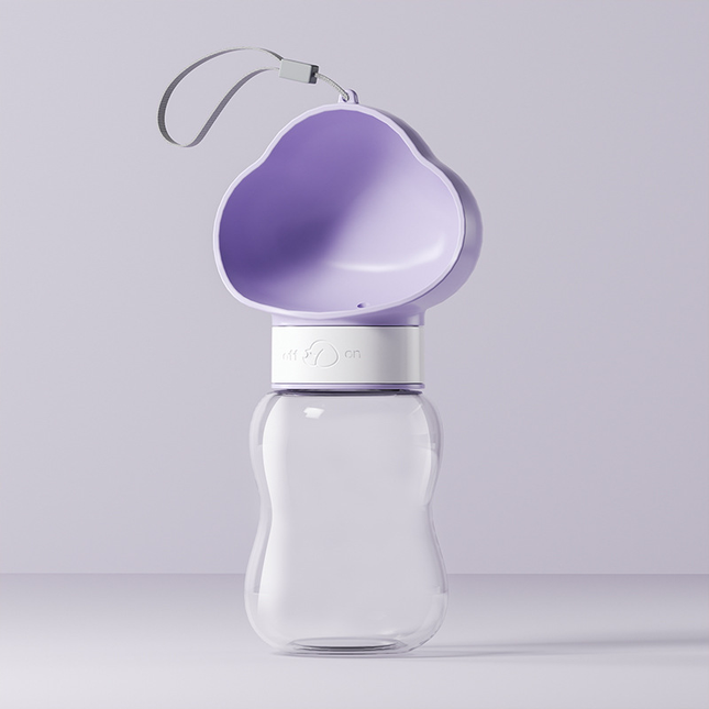 Purple 350ml Portable Dog Water V888-ELOSUNG50418