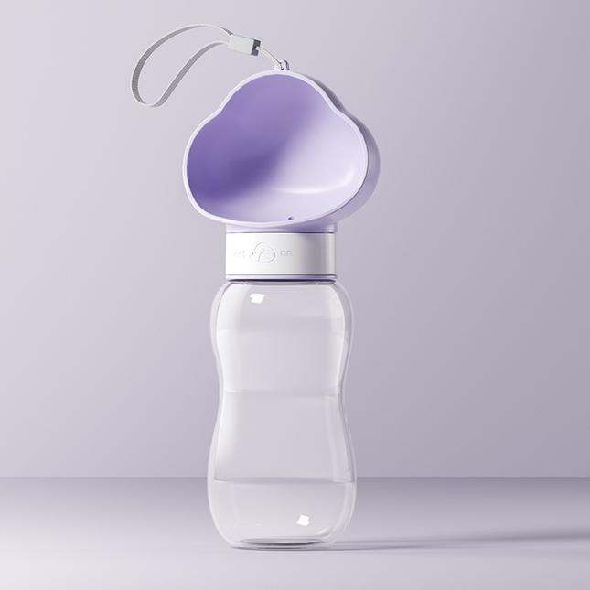 Purple 600ml Portable Dog Water V888-ELOSUNG50419