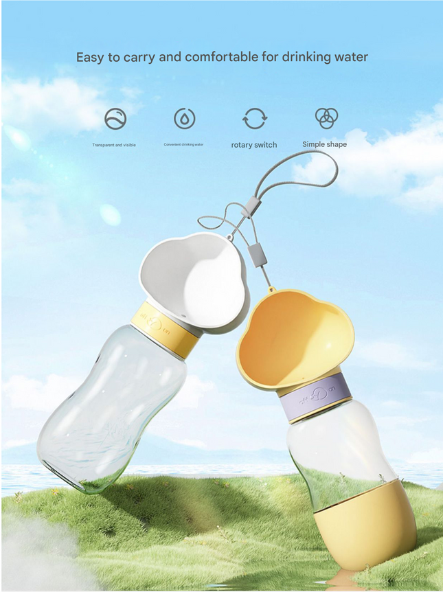 Yellow 350ml Portable Dog Water – product detail
