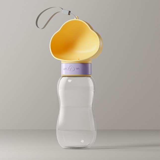 Yellow 650ml Portable Dog Water V888-ELOSUNG50422