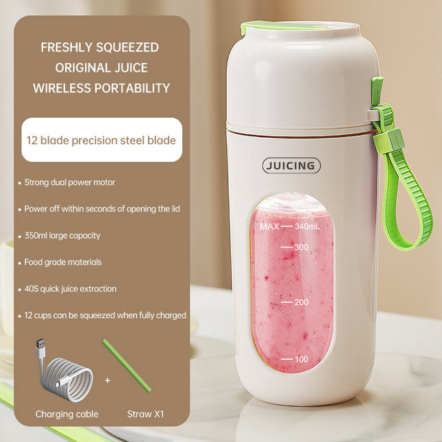 Green Portable Wireless Juicer Blender V888-ELOSUNG50423