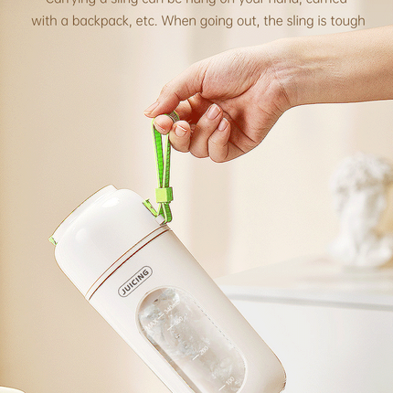 Green Portable Wireless Juicer Blender Cup - 350ml USB Rechargeable Personal Smoothie Maker with 12-Blade System, 40S Fast Extraction, BPA-Free Travel Juicing Cup for Home Office Gym Outdoor
