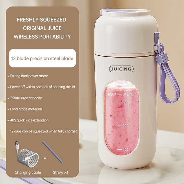 Purple Portable Wireless Juicer Blender V888-ELOSUNG50424