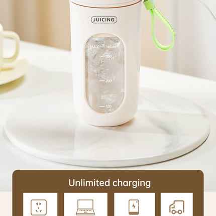 Purple Portable Wireless Juicer Blender Cup - 350ml USB Rechargeable Personal Smoothie Maker with 12-Blade System, 40S Fast Extraction, BPA-Free Travel Juicing Cup for Home Office Gym Outdoor