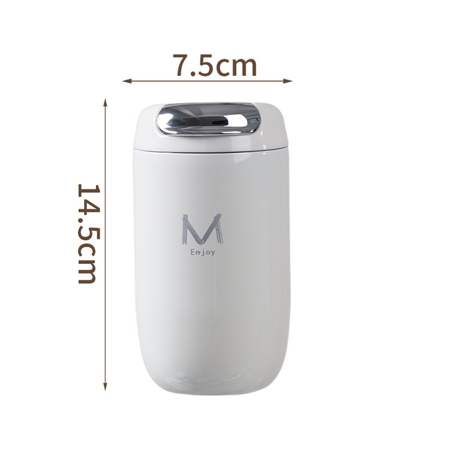 White Premium 316 Stainless Steel Coffee Tumbler - 350ml Vacuum Insulated Travel Mug with Sip Lid, Leak-Proof Egg Shape Design, Hot & Cold Beverage Cup for Office Commute Outdoor Gift