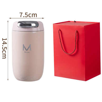 Pink Gift Box Set Premium 316 Stainless Steel Coffee Tumbler - 350ml Vacuum Insulated Travel Mug with Sip Lid, Leak-Proof Egg Shape Design, Hot & Cold Beverage Cup for Office Commute Outdoor Gift