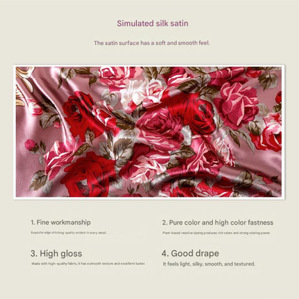 Pink Leopard Print Chain Pattern Elegant 90x90cm Satin Silk Scarf for Women - Double-Sided Printed Square Headscarf Shawl Wrap - Lightweight Versatile Fashion Accessory for Mother's Day Gift