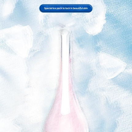 Pink Flat-Surface Ice  Cold Therapy Facial Tool - Mini Ice Hammer Cryo Stick for Pore Shrinking Skin Soothing Sunburn Relief - Reusable ABS+PC Cooling Massager