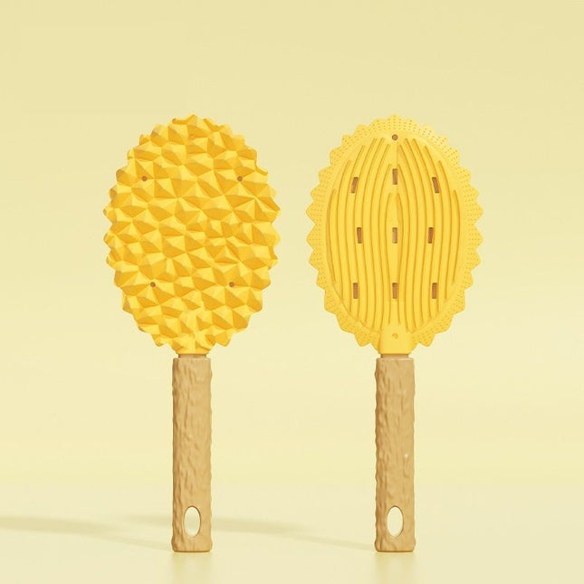 2-piece yellow Pet Durian Massage Grooming Brush