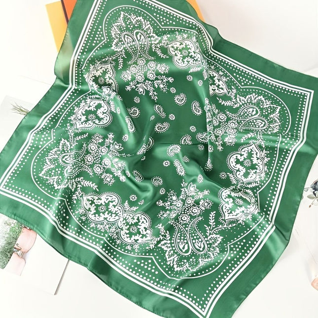 Green and white Women's 70cm Square V888-ELOSUNG50474