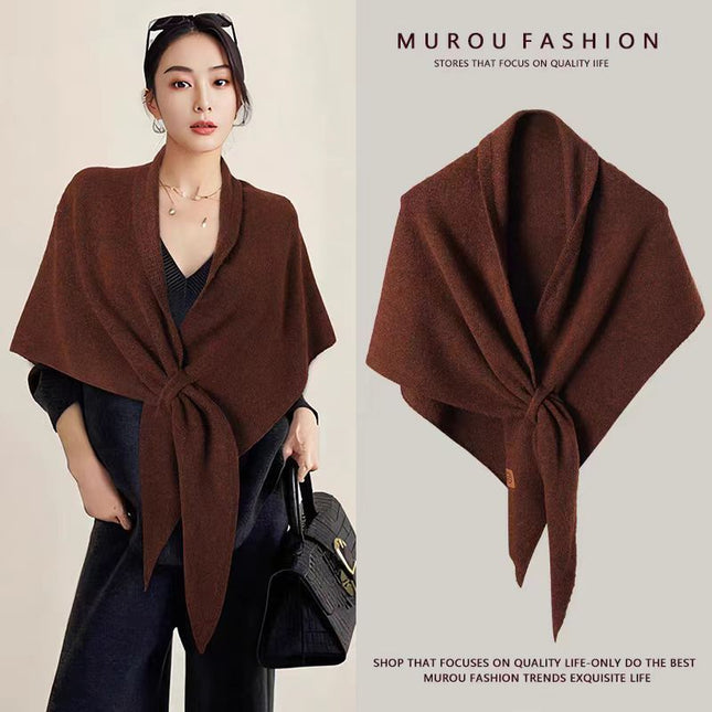 Coffee Women's Wool Blend Triangle V888-ELOSUNG50483