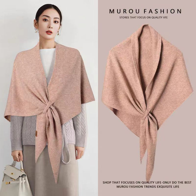 Pink Women's Wool Blend Triangle V888-ELOSUNG50487