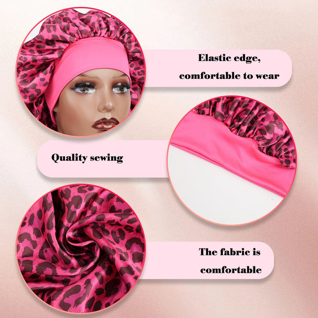 Sagittarius -Rose Red Leopard Print Satin Sleep – product detail