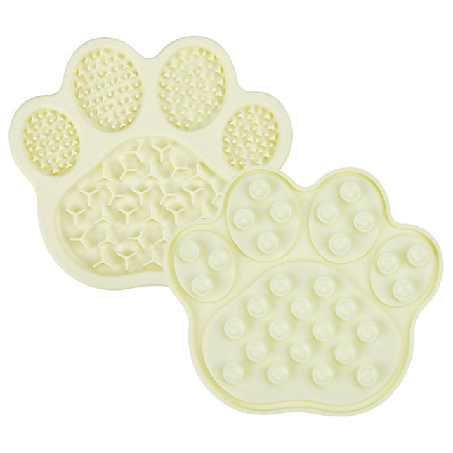 Light Yellow Silicone Slow Feeder Lick Mat for Dogs and V888-ELOSUNG50599 in Brown, Pink, Yellow