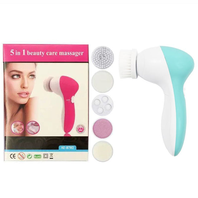 Green 5-in-1 Electric Facial Cleansing Brush (2 x AA Not V888-ELOSUNG50605