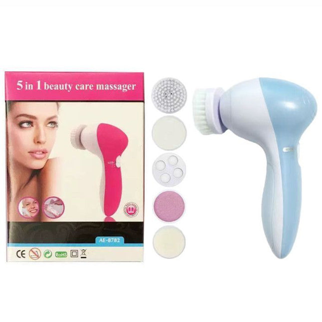 Blue 5-in-1 Electric Facial Cleansing Brush (2 x AA Not V888-ELOSUNG50606