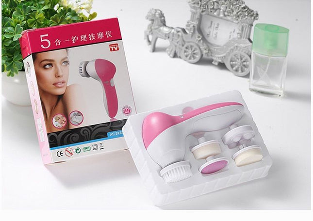 Blue 5-in-1 Electric Facial Cleansing Brush (2 x AA Not – product detail