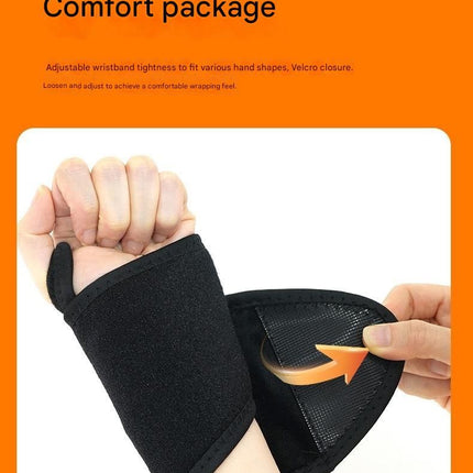 Black 2-piece Electric Heating Wrist Massager with Vibration and Hot Compress - 3 Heat Levels, 3 Vibration Modes, 15 Min Auto Shutoff, Rechargeable - Cordless Wrist Pain Relief Wrap for Office, Sports Recovery, and Daily Care
