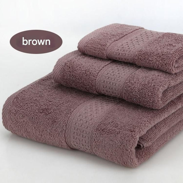 3-Piece Brown Towel Set