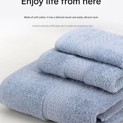 3-Piece White Towel Set - Soft Absorbent Bath, Hand & Face Towels with Jacquard Weave, Gift Set for Home, Hotel, or Gifting - Durable, Low-Lint, Machine Washable