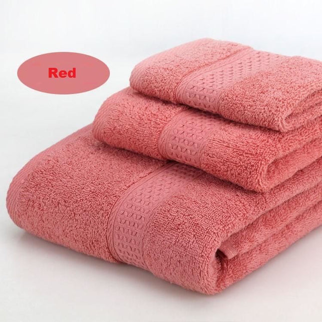 3-Piece Red Towel Set