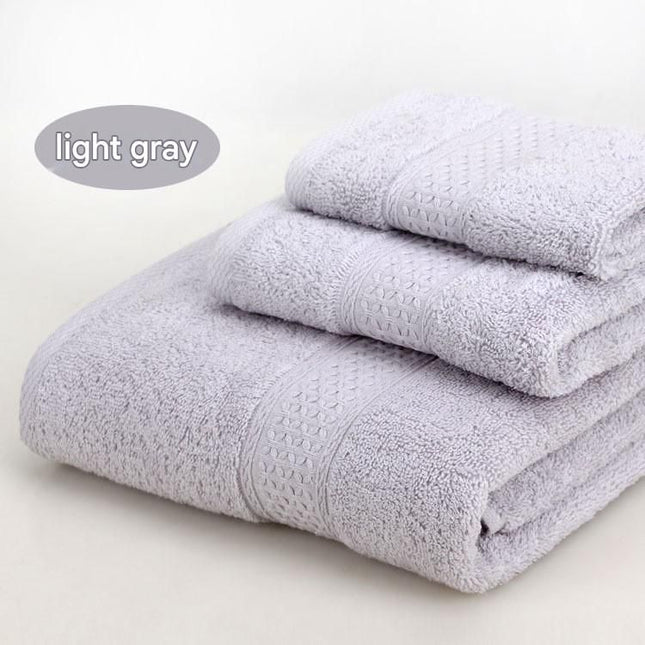 3-Piece Light gray Towel V888-ELOSUNG50638