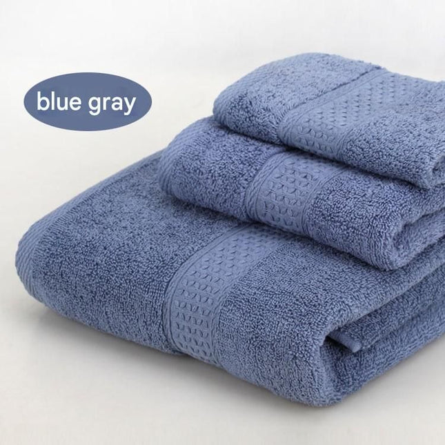 3-Piece Blue-gray Towel V888-ELOSUNG50639
