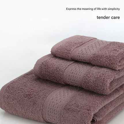 3-Piece Blue-gray Towel Set - Soft Absorbent Bath, Hand & Face Towels with Jacquard Weave, Gift Set for Home, Hotel, or Gifting - Durable, Low-Lint, Machine Washable