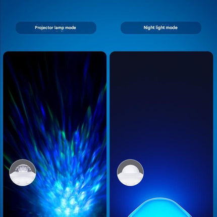 Jellyfish Ocean Wave Projector Night Light - USB Powered with Remote Control, 2 Timer Settings, Dual Mode Projection and Night Light, Romantic Bedroom Decor, Kids Gift