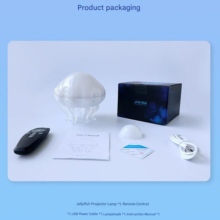 Jellyfish Ocean Wave Projector Night Light - USB Powered with Remote Control, 2 Timer Settings, Dual Mode Projection and Night Light, Romantic Bedroom Decor, Kids Gift