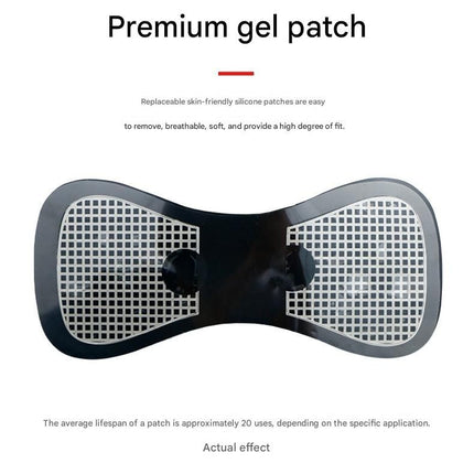 7-pack  Black and Blue Mini  Massage Patch - Portable Smart Neck & Shoulder Massager with 8 Modes, 19 Intensity Levels, USB Rechargeable, PU & PET Material for Muscle Relief