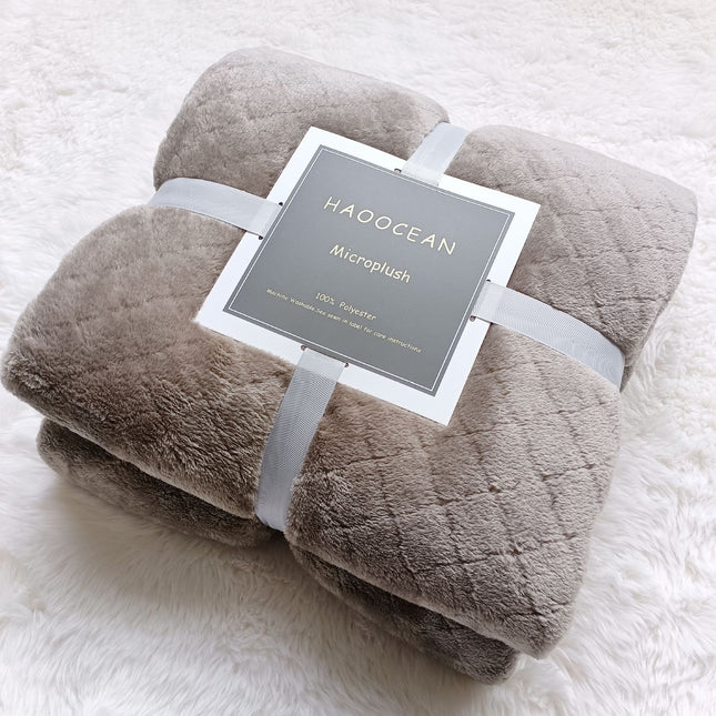 Brown 70 100cm Flannel Fleece Blanket