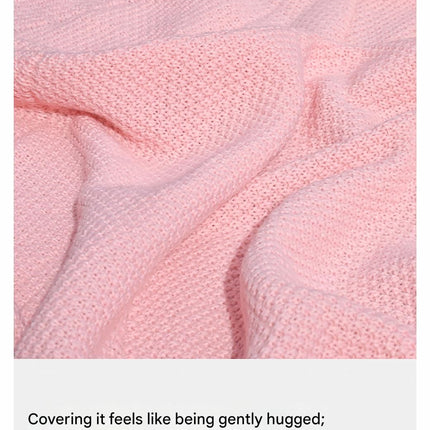 Pink and White Diameter: 120 cm -52 Woven Flowers Handmade Rose Bouquet Knit Blanket - Soft Pink Acrylic Throw with 3D Crochet Flowers - Perfect Gift for Her, Birthday, Valentine's Day, Home Decor
