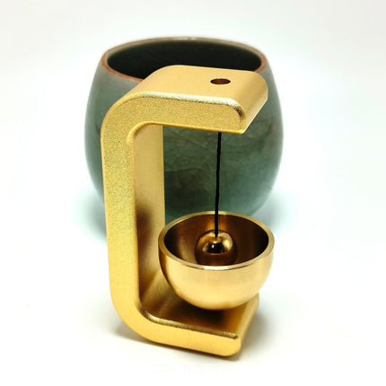Yellow Magnetic Door Bell Chime - Dopamine Style Brass Bell with Alloy Frame - No Drill Entry Door Chime for Home, Office, Fridge - Modern Japanese Design, Crisp Sound, Easy Install