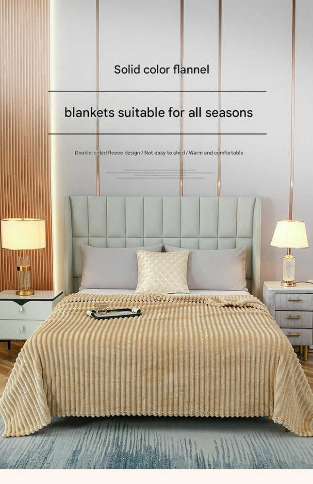 200 230cm Brown Solid Colour Flannel Throw – product detail