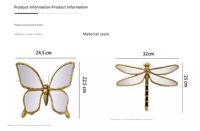 Vintage Resin Dragonfly Mirror Wall – product detail