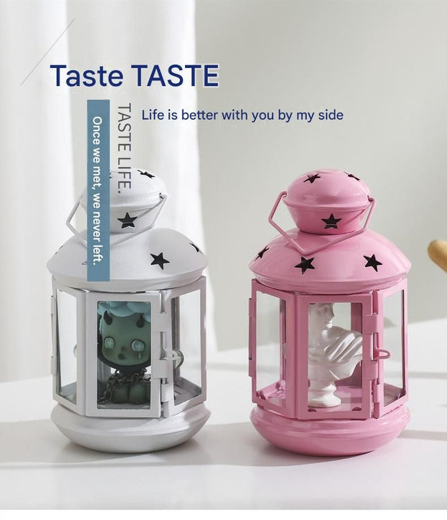 Red European Style Star Cutout Metal Candle – product detail