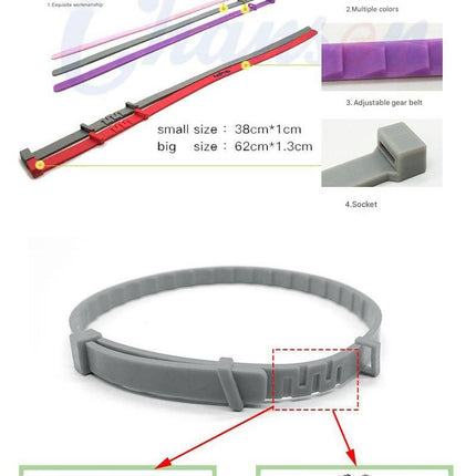 2-piece Grey 38cm Adjustable Flea and Tick Collar for Dogs and Cats - 8 Month Protection, Waterproof TPR Design with Safety Release - Repels Fleas, Ticks, and Mosquitoes for Small to Large Pets
