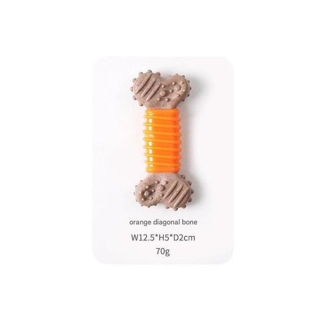 Orange Diagonal stripes Durable Dog Chew V888-ELOSUNG50736