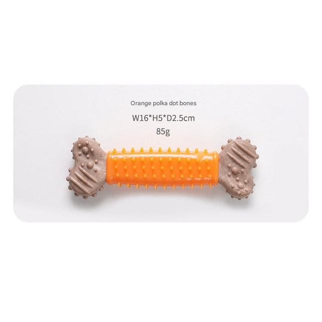 Orange Polka Dot Pattern Durable Dog Chew V888-ELOSUNG50738